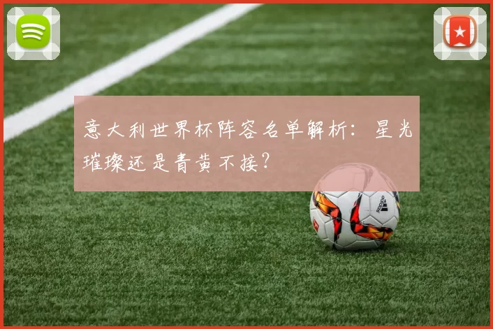 意大利世界杯阵容名单解析:星光璀璨还是青黄不接?